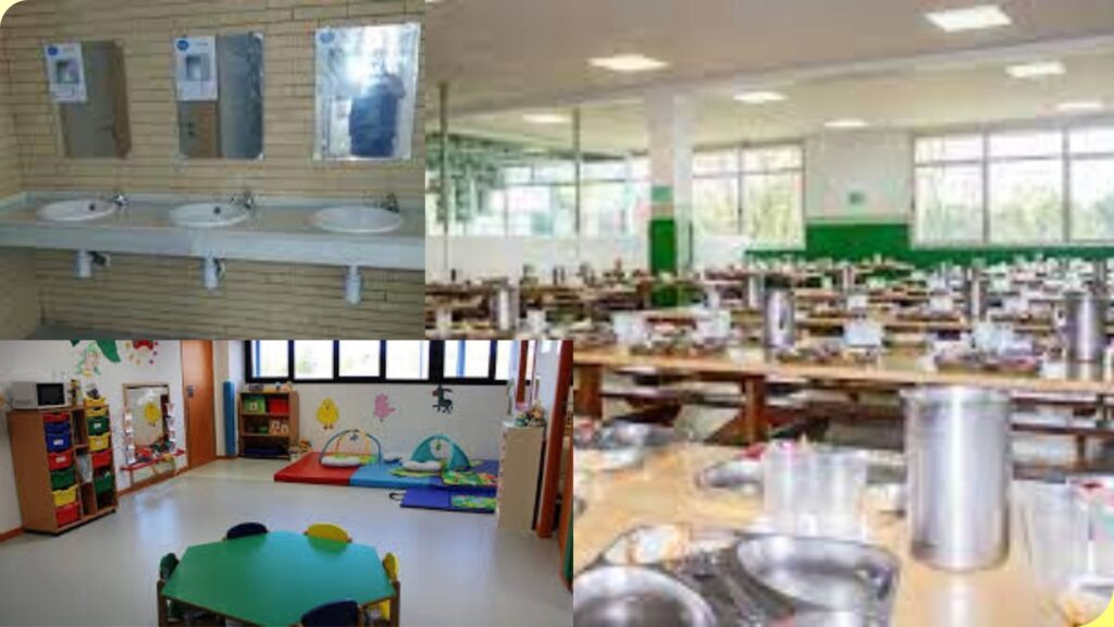 Limpieza de lavabos, comedor y parvulario de los centros educativos.